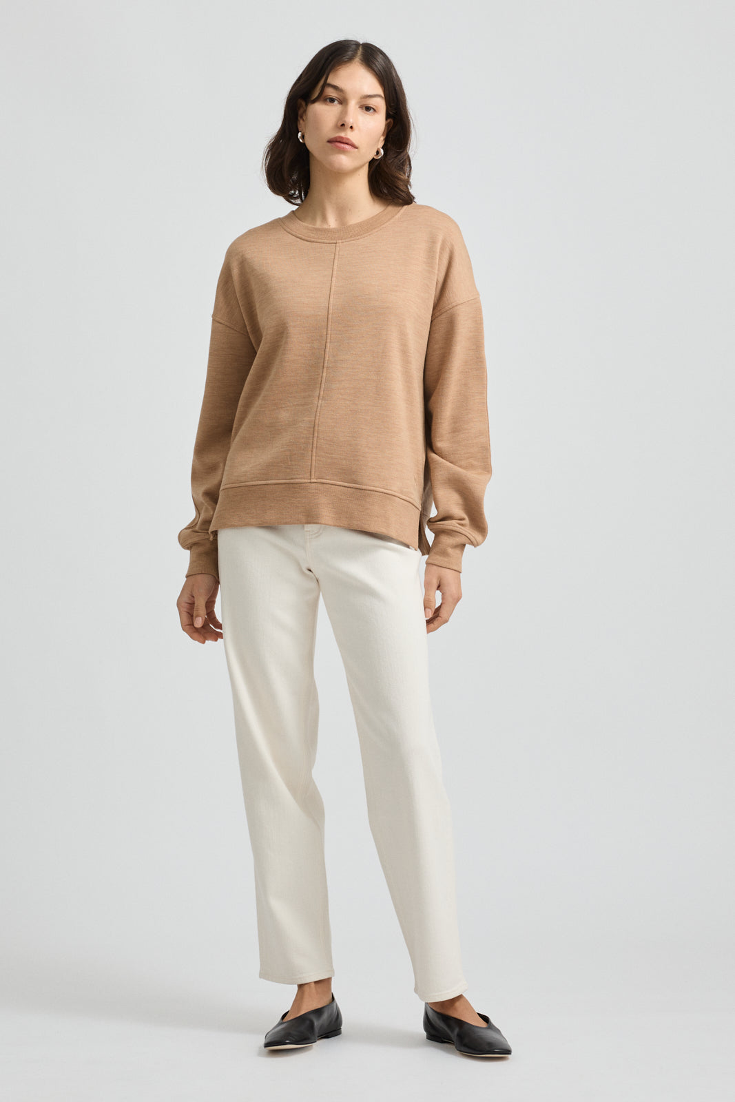 TOORALLIE LOUNGE SPLIT HEM CREW