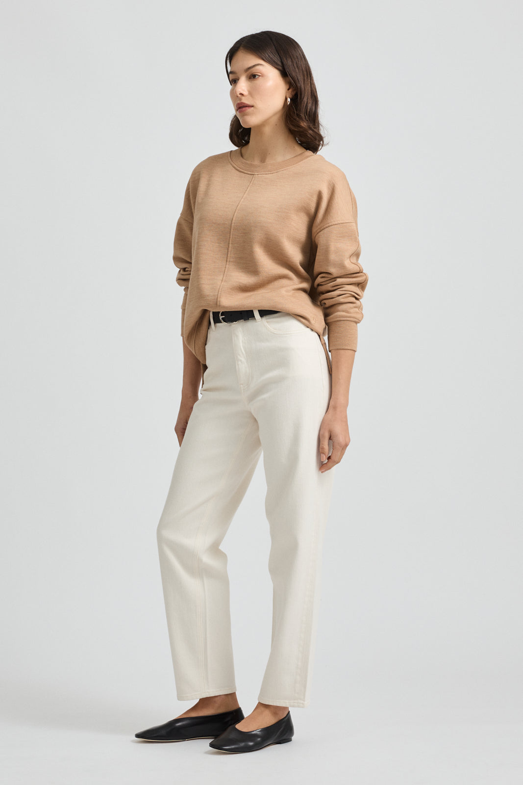 TOORALLIE LOUNGE SPLIT HEM CREW