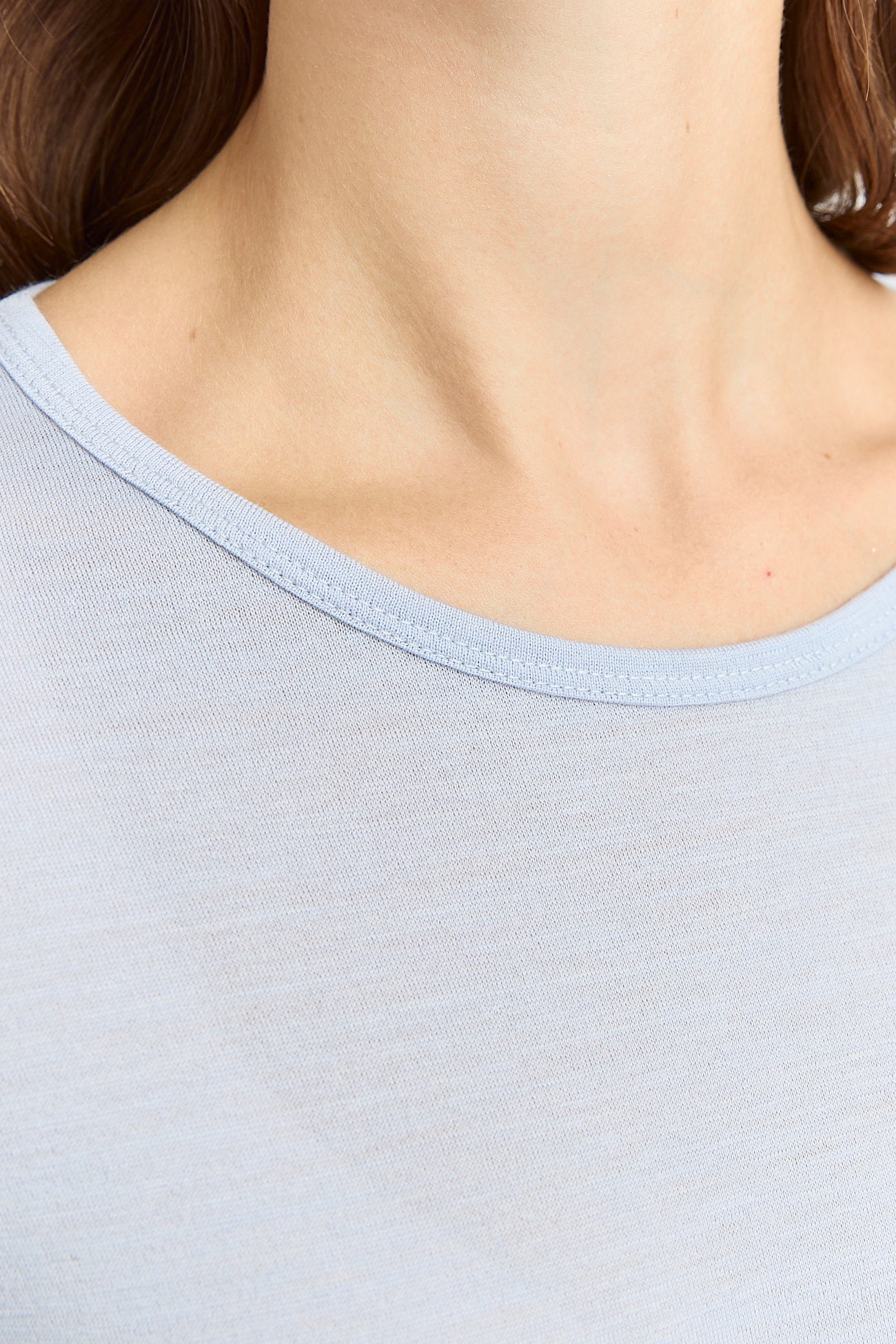 TOORALLIE CREW MERINO TEE - DOVE GREY