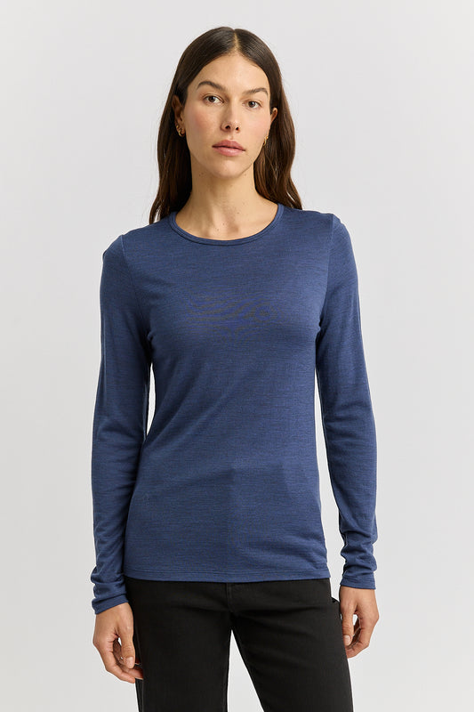 TOORALLIE CREW MERINO TEE - GALAXY