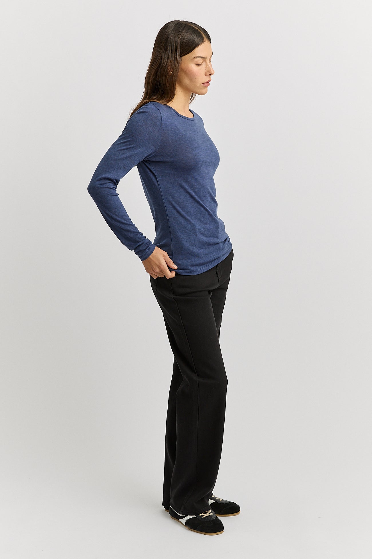 TOORALLIE CREW MERINO TEE - GALAXY