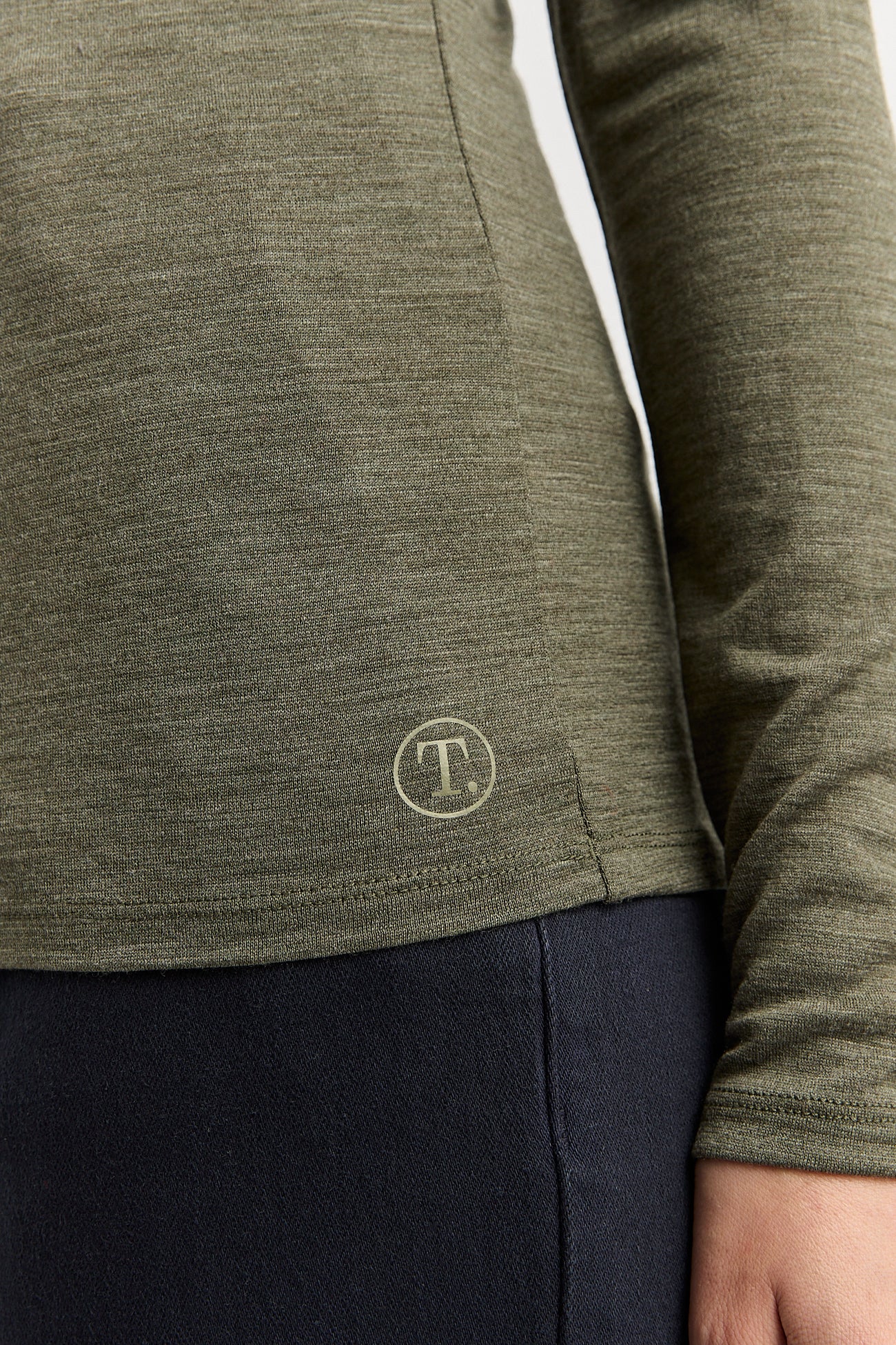 TOORALLIE CREW MERINO TEE - KALE