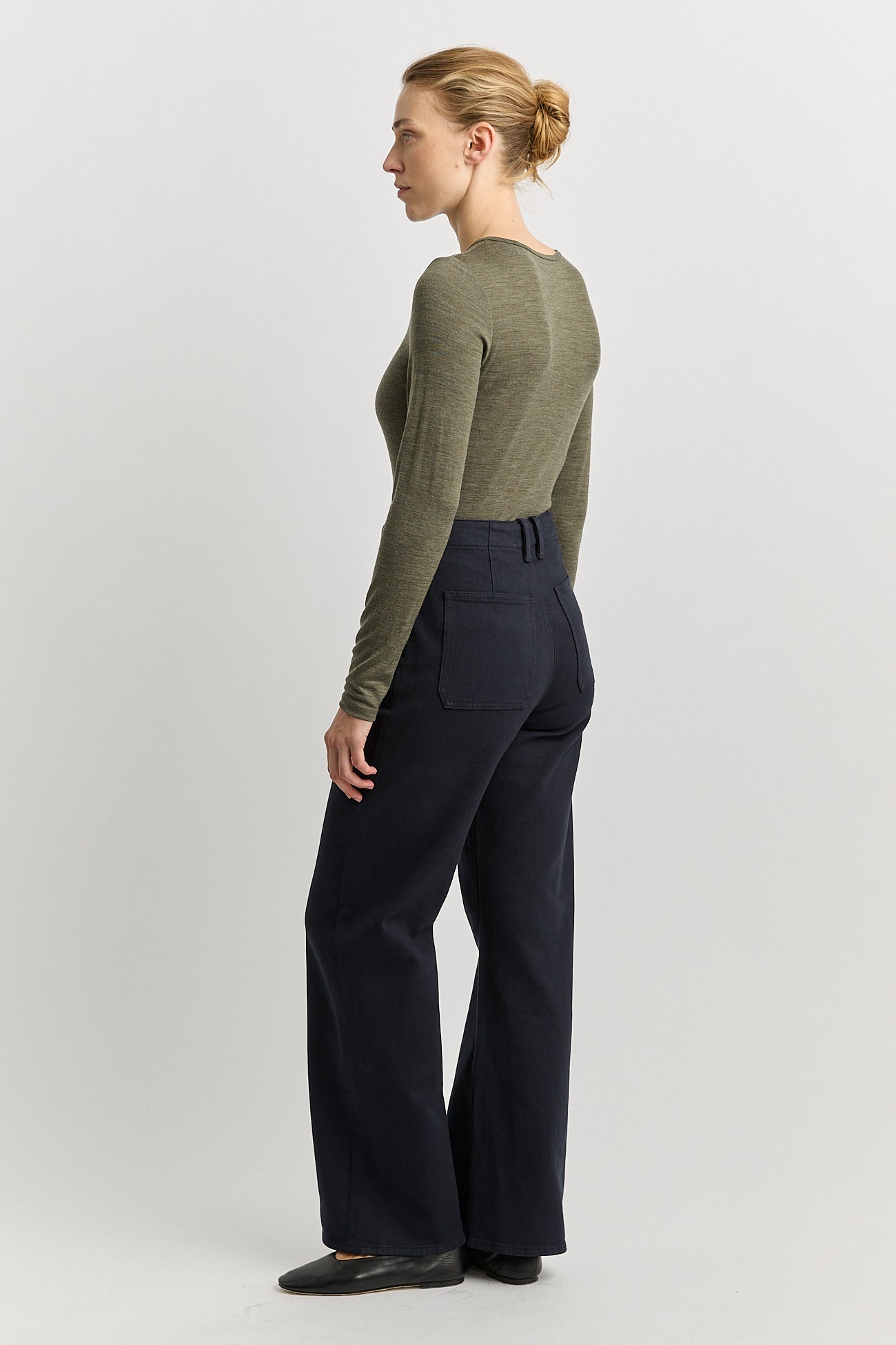 TOORALLIE CREW MERINO TEE - KALE