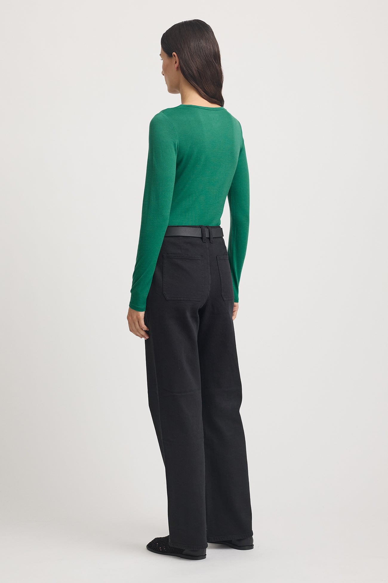 TOORALLIE CREW MERINO TEE - LUSH GREEN