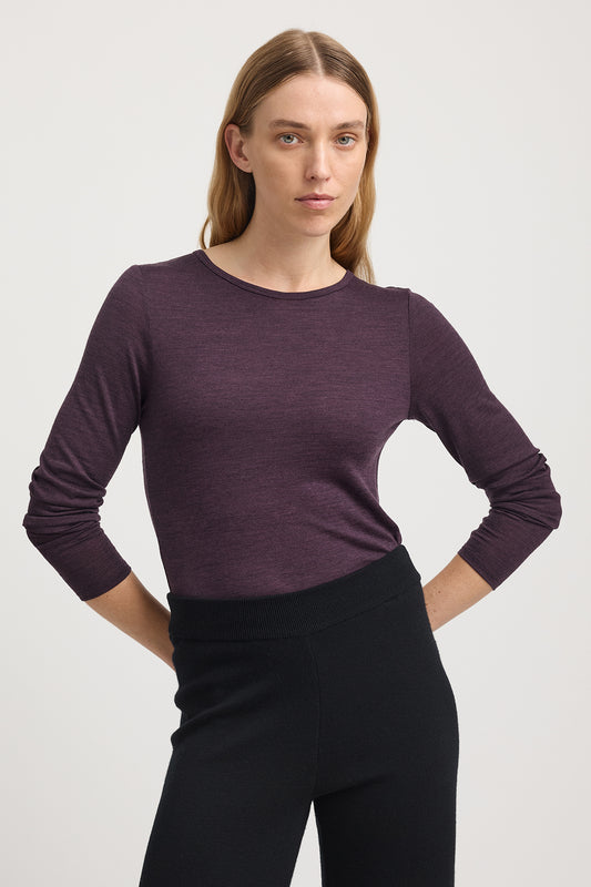 TOORALLIE CREW MERINO TEE - SUMAK