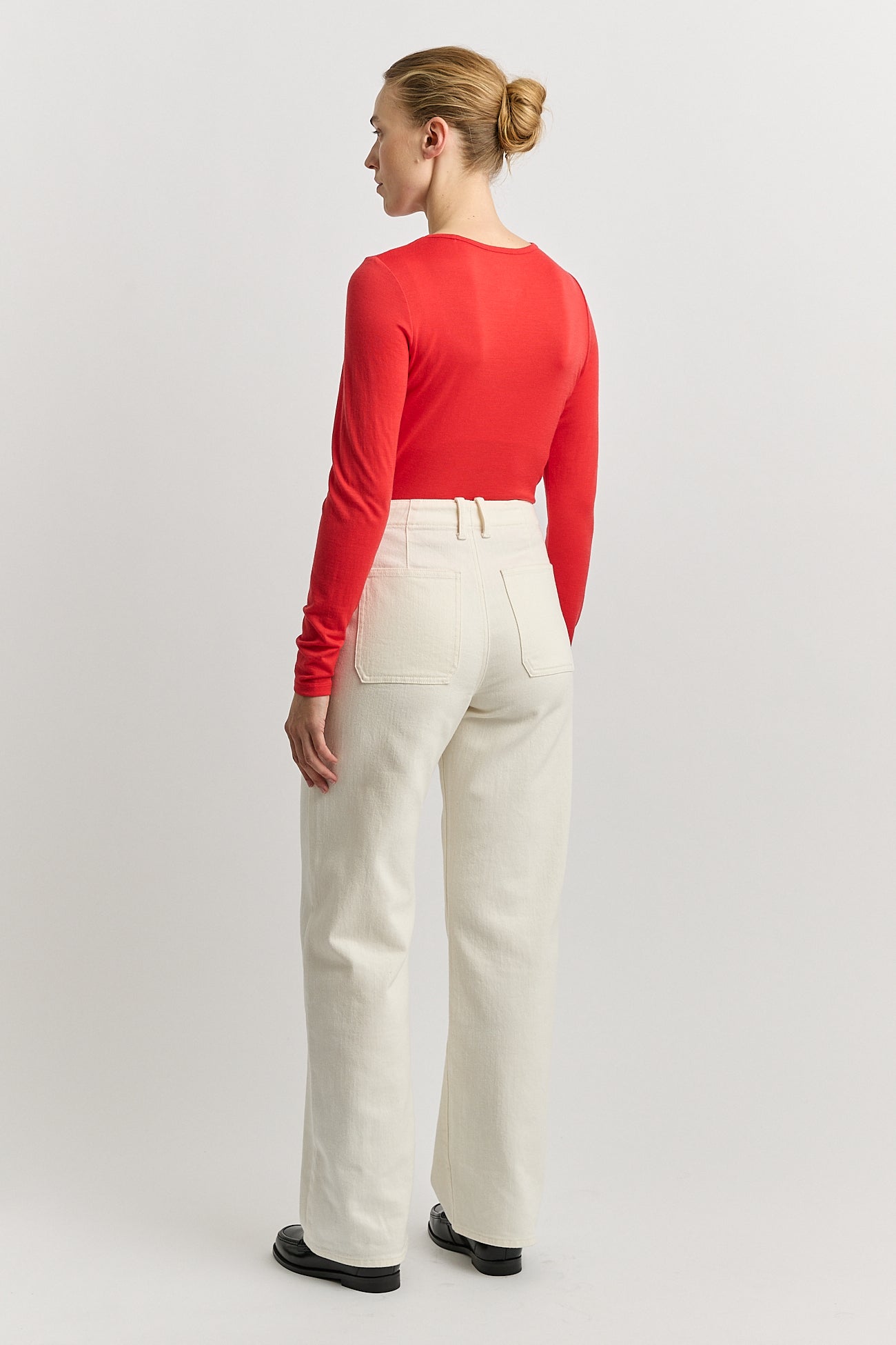 TOORALLIE CREW MERINO TEE - POPPY