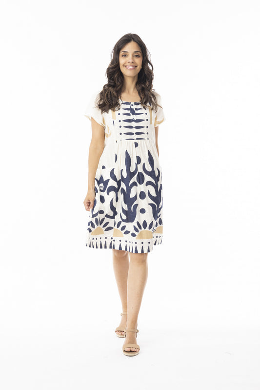 ORIENTIQUE NASCA DRESS POCKETS