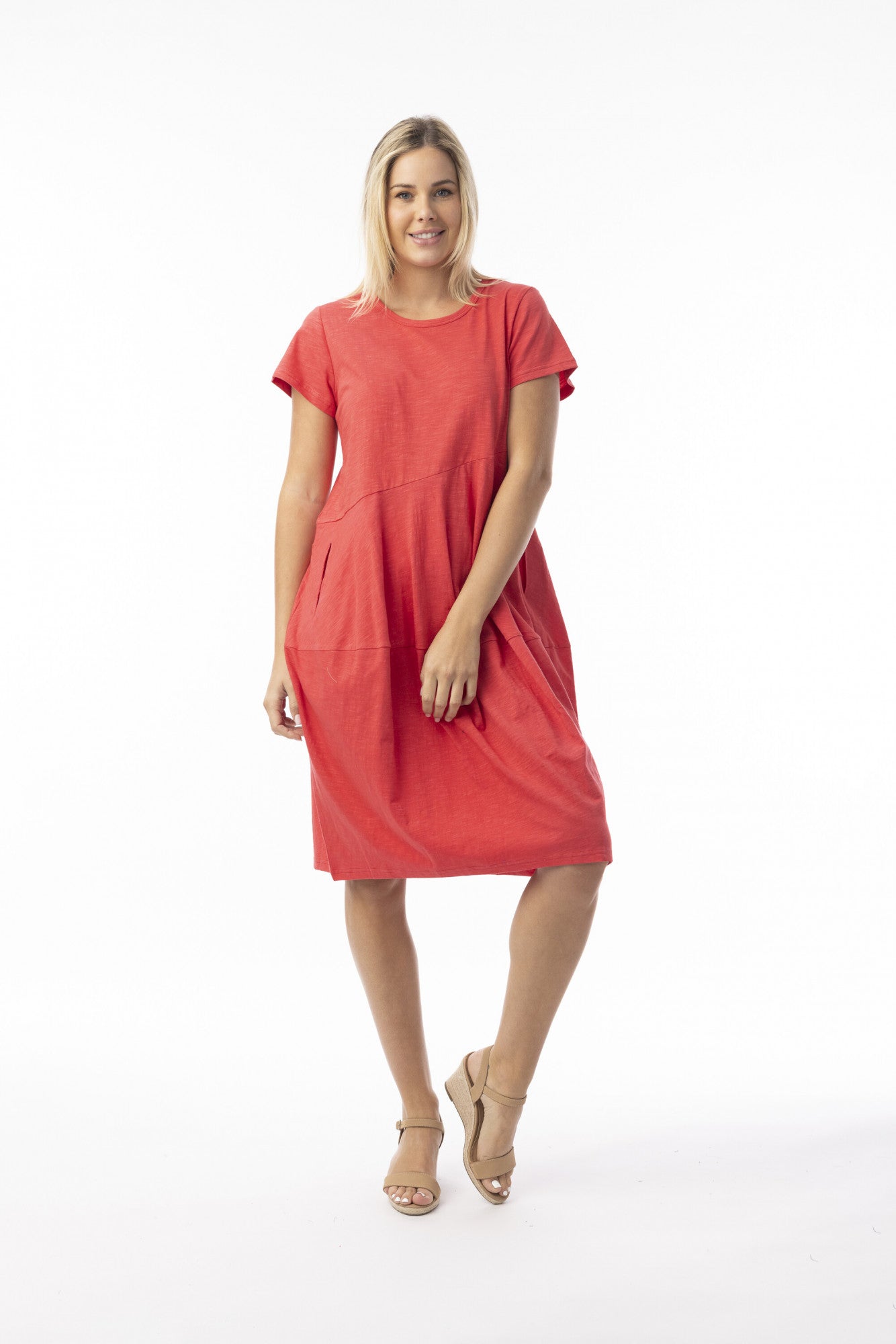ORIENTIQUE KNIT ESSENTIALS BUBBLE DRESS
