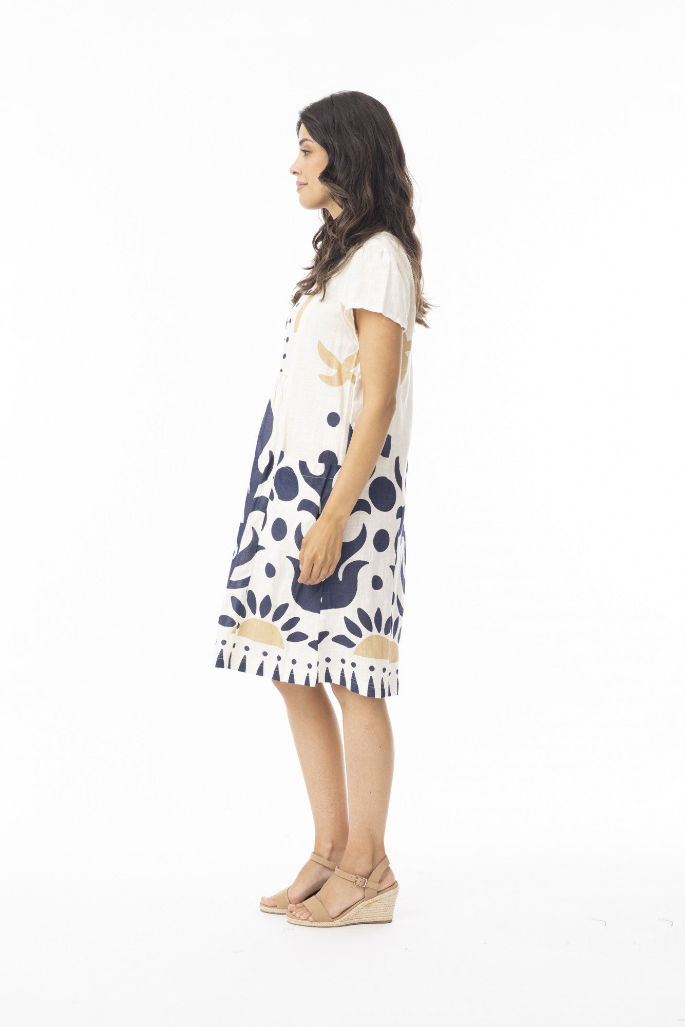 ORIENTIQUE NASCA DRESS POCKETS