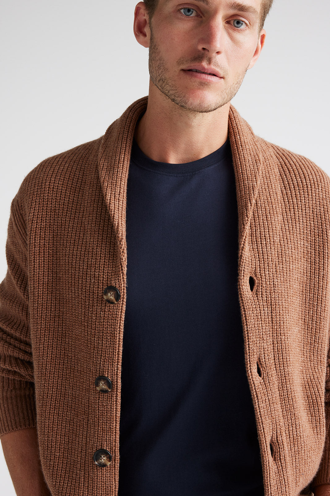 TOORALLIE RIBBED SHAWL CARDIGAN