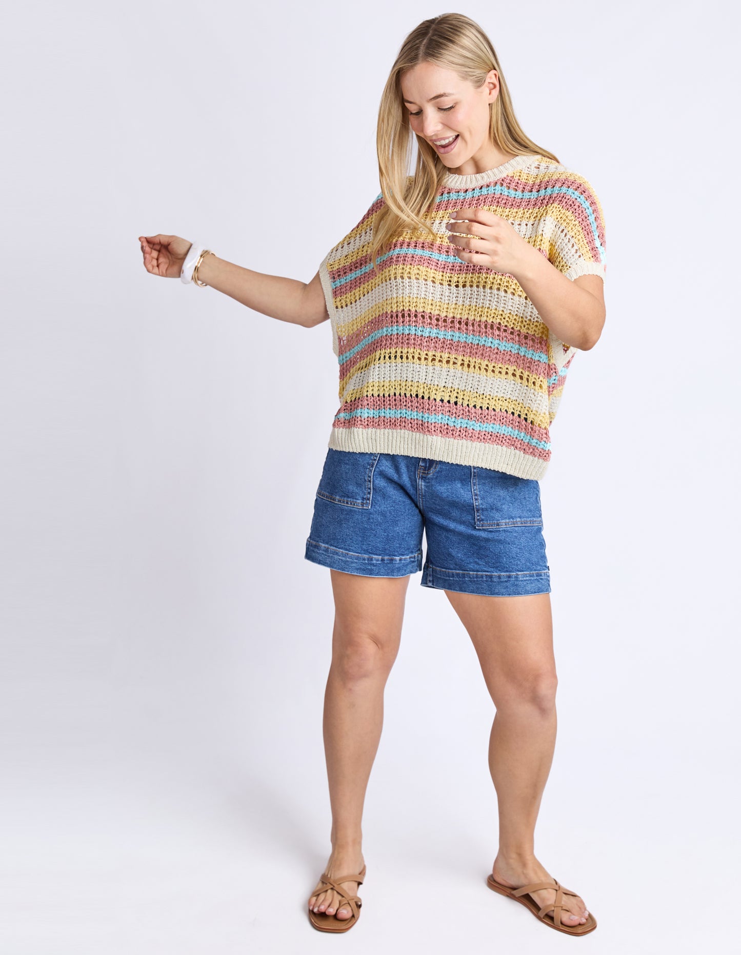 ELM STRIPED KNIT TOP