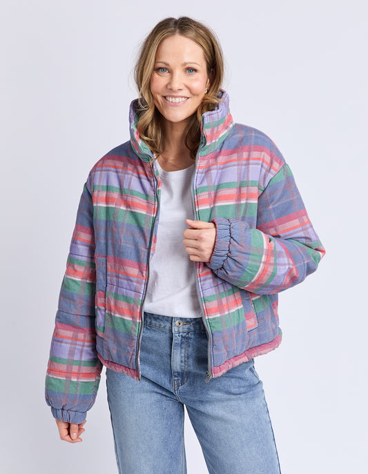 ELM CORD CHECK JACKET