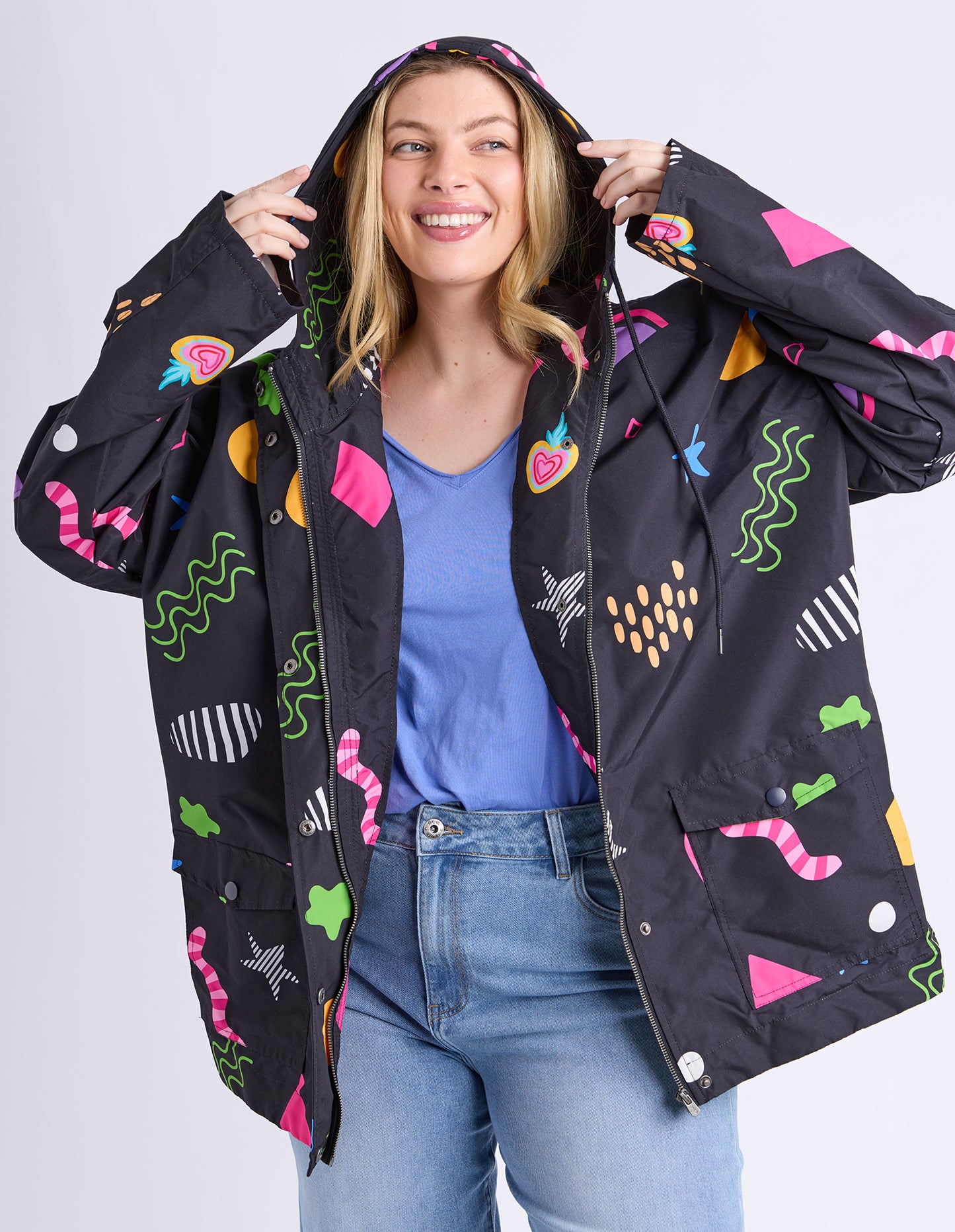 ELM LICORICE GALAXY RAINCOAT