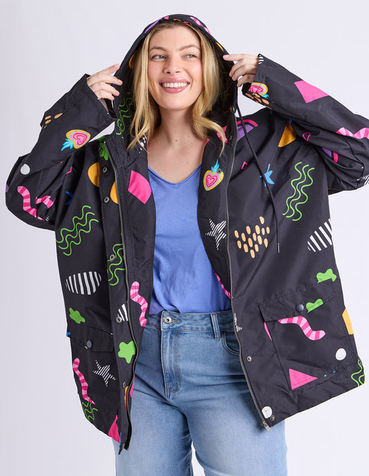 ELM LICORICE GALAXY RAINCOAT