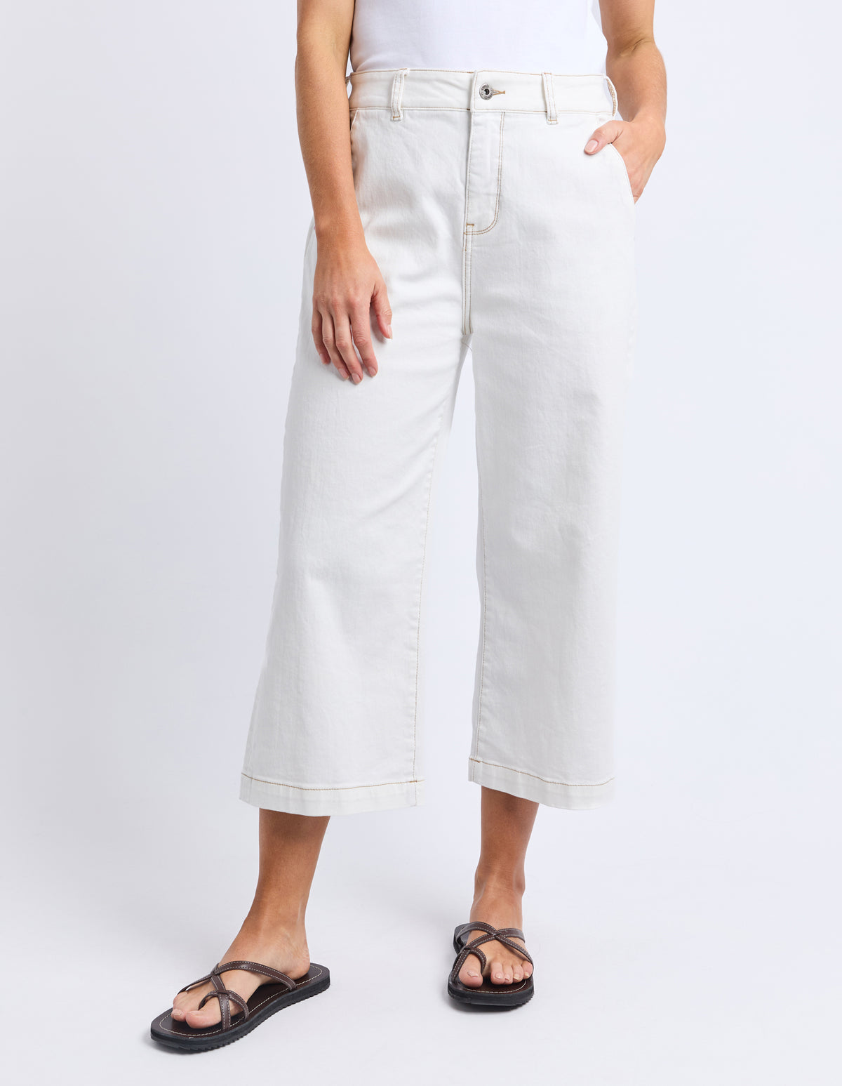ELM SIDNEY CROPPED WIDE LEG JEAN
