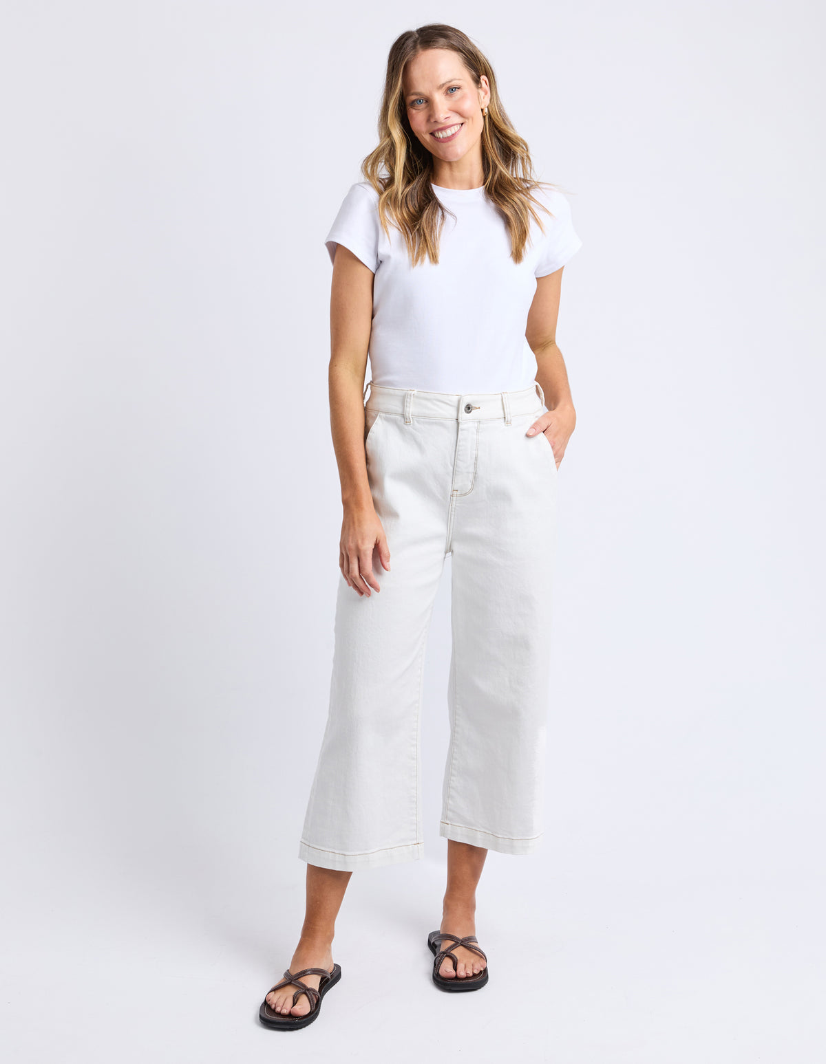 ELM SIDNEY CROPPED WIDE LEG JEAN