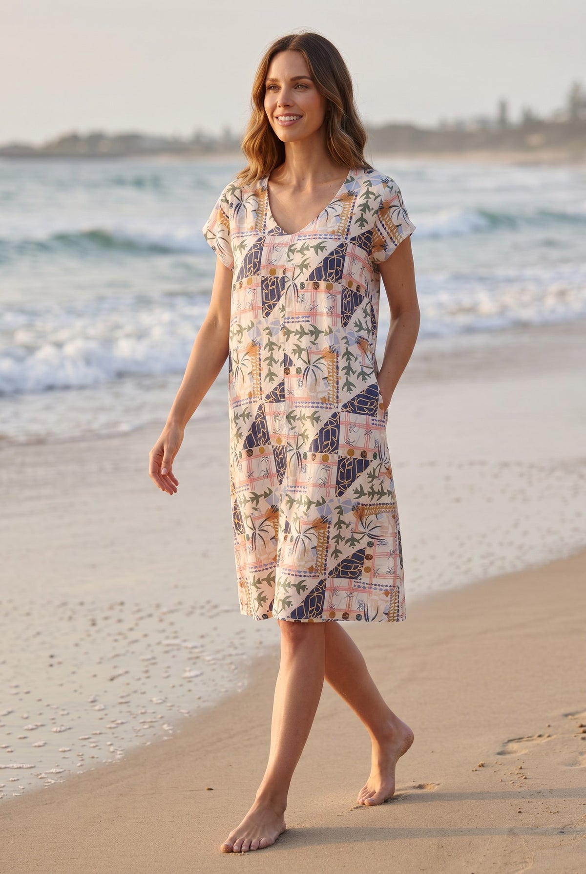 GIVONI EDNA CAP SLEEVE DRESS