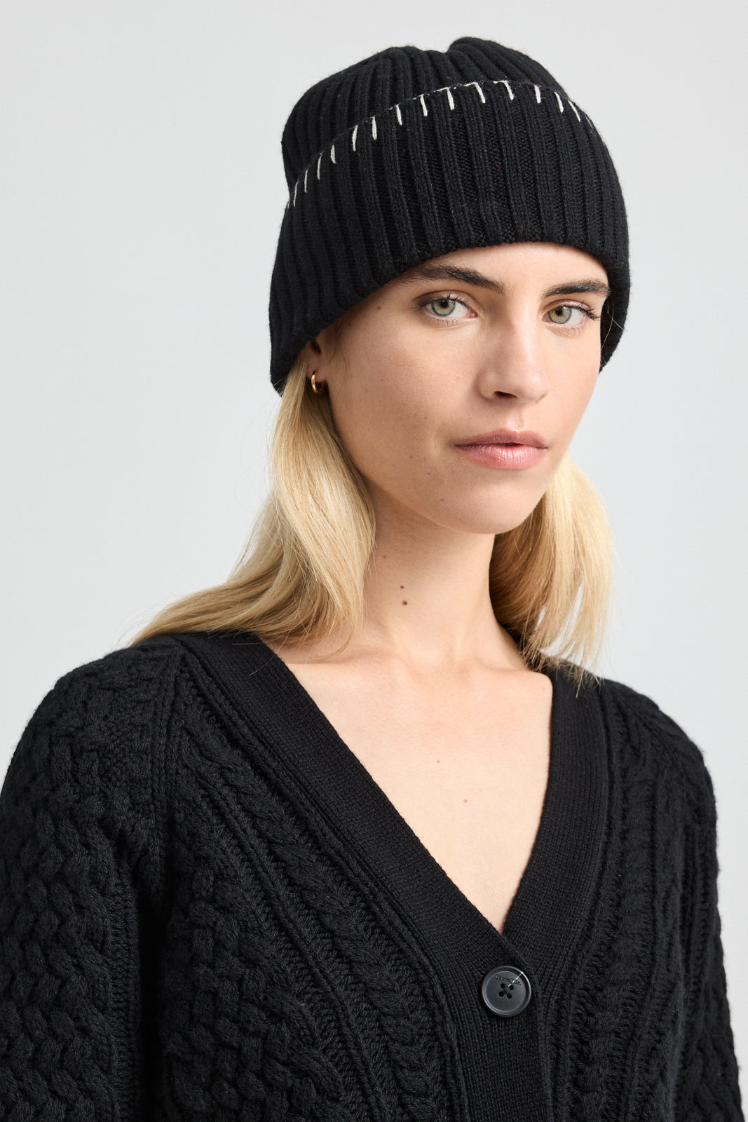TOORALLIE BLANKET STITCH BEANIE