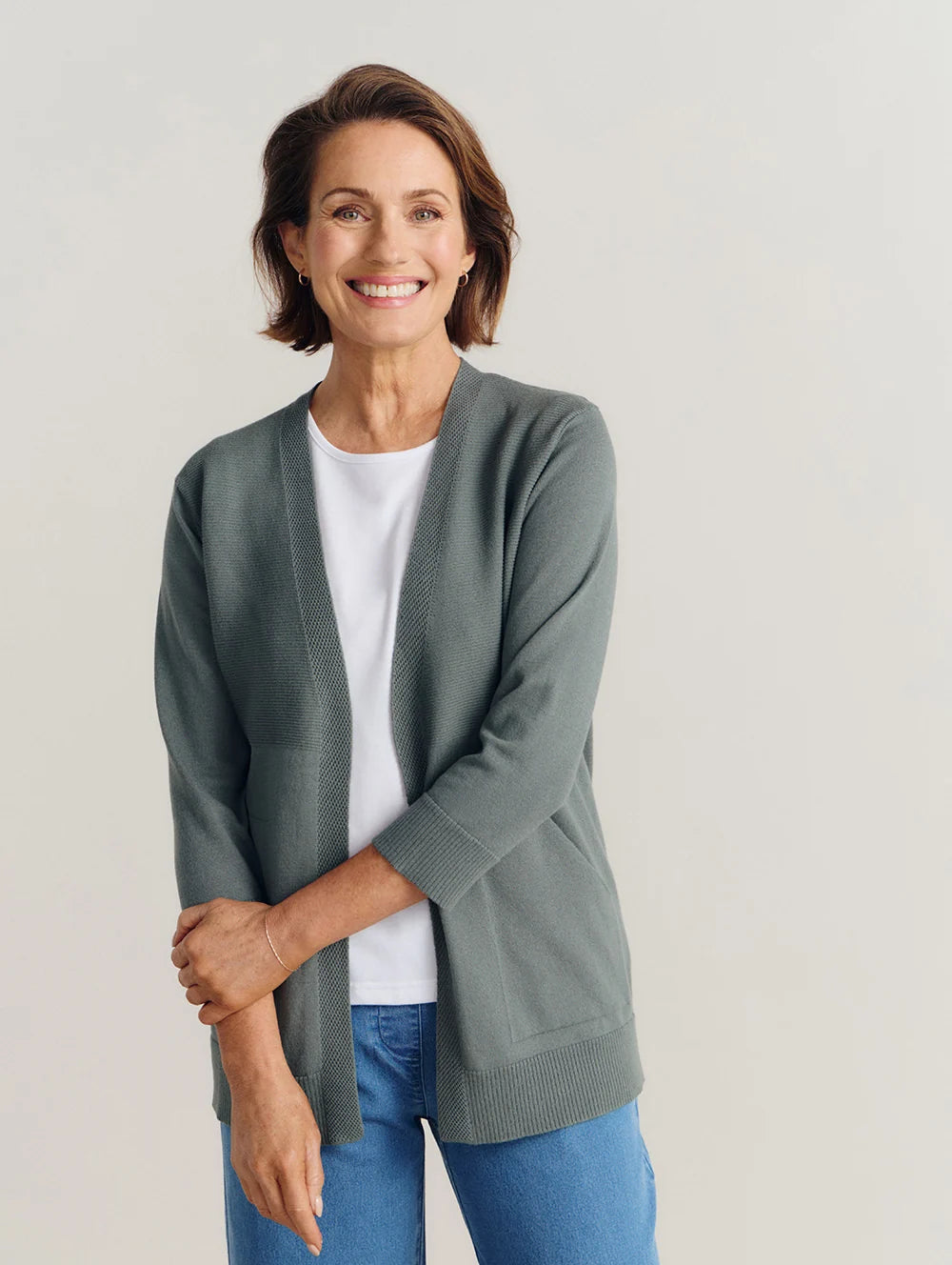BLACK PEPPER OTTILIA 3/4 SL CARDIGAN
