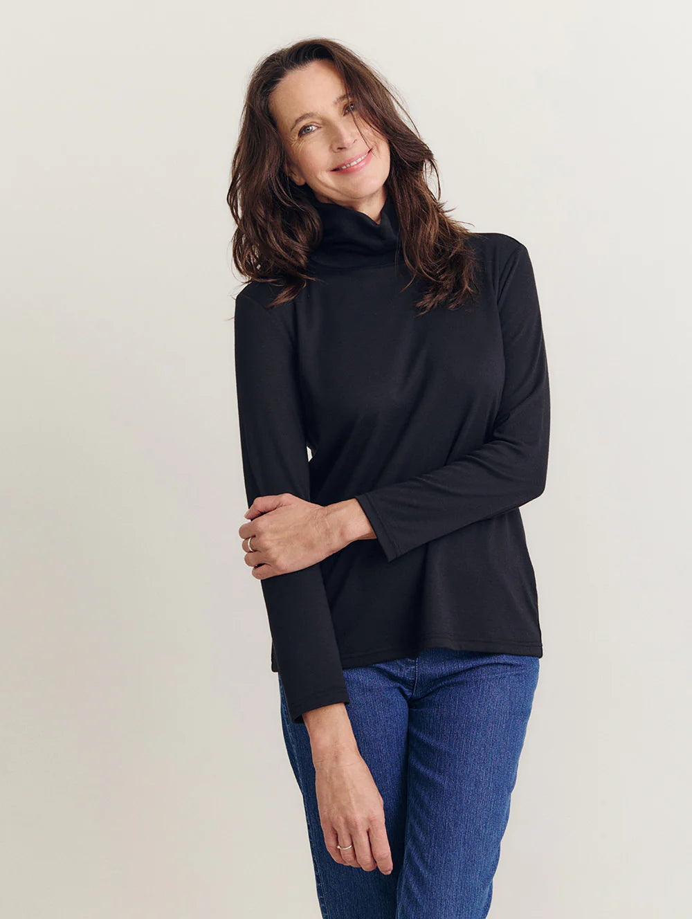 BLACK PEPPER ROLL NECK SKIVVY