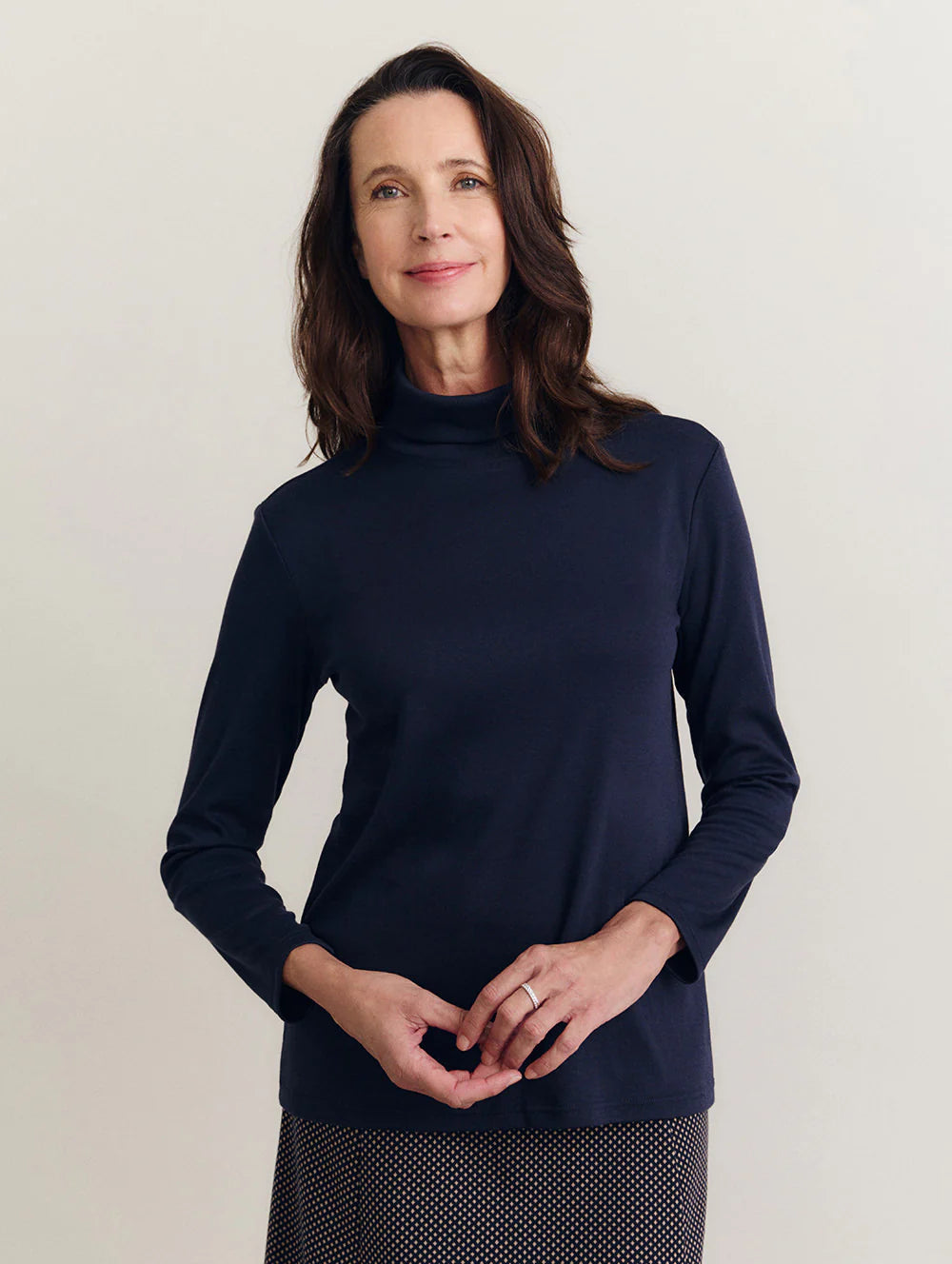 BLACK PEPPER ROLL NECK SKIVVY