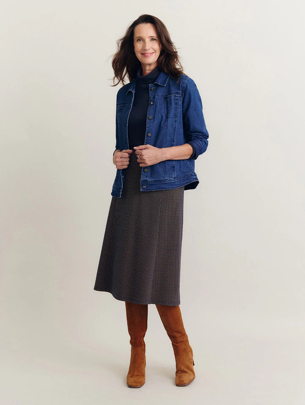 BLACK PEPPER ROLL NECK SKIVVY