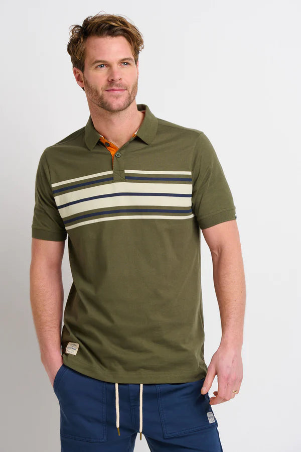 BRAKEBURN CHEST STRIPE POLO