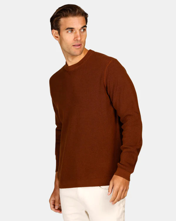 BROOKSFIELD CREW COTTON SWEATER