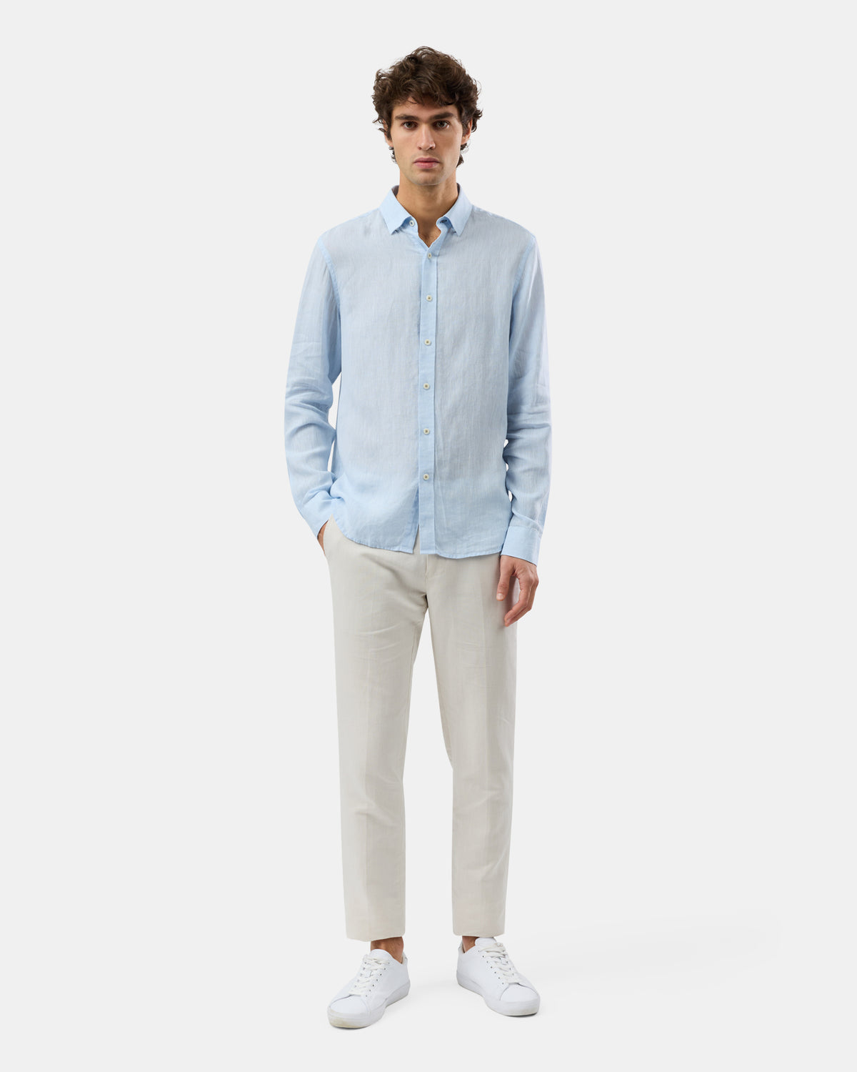 BROOKSFIELD CASUAL LONG SLEEVE LINEN SHIRT