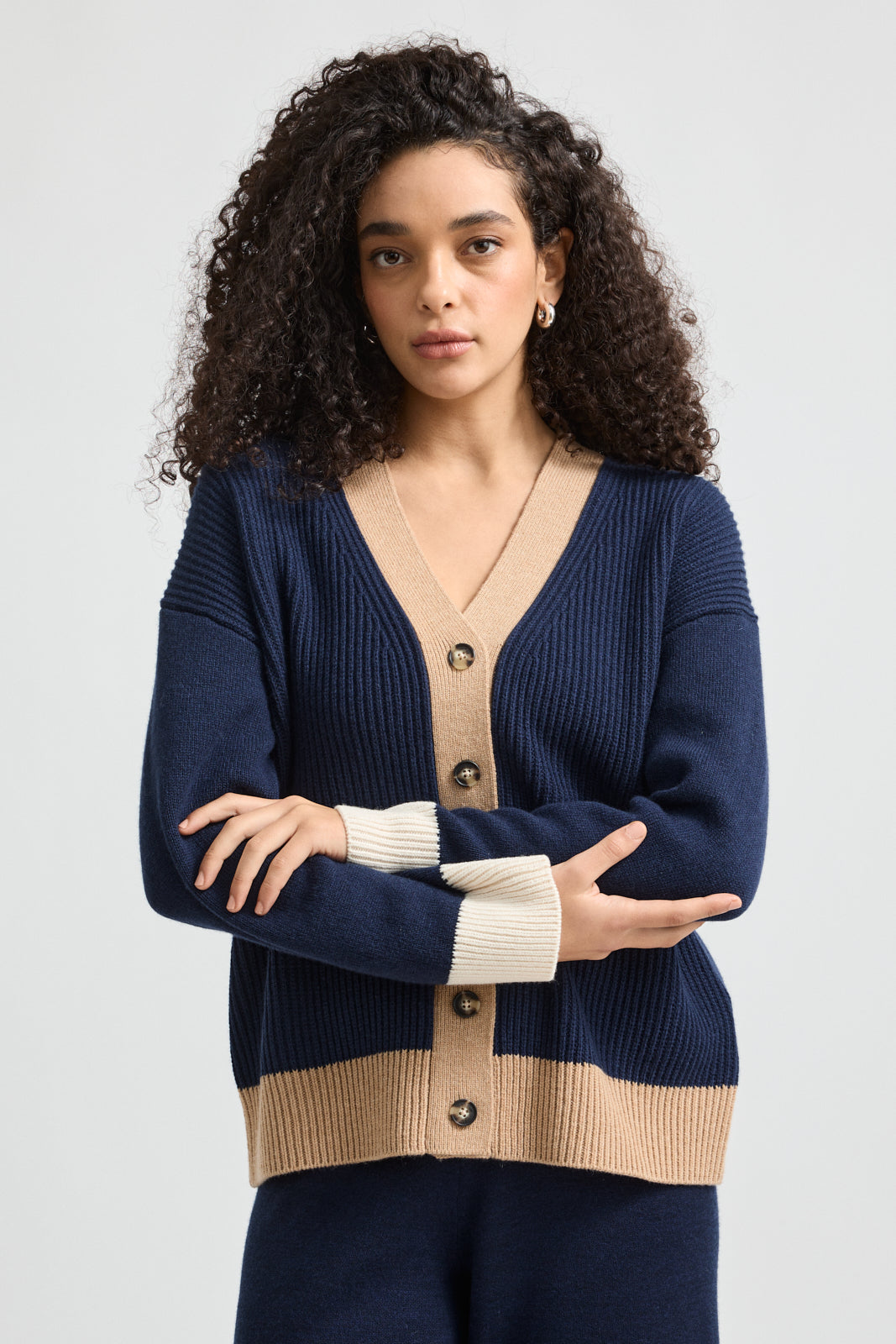 TOORALLIE CONTRAST TRIM CARDIGAN