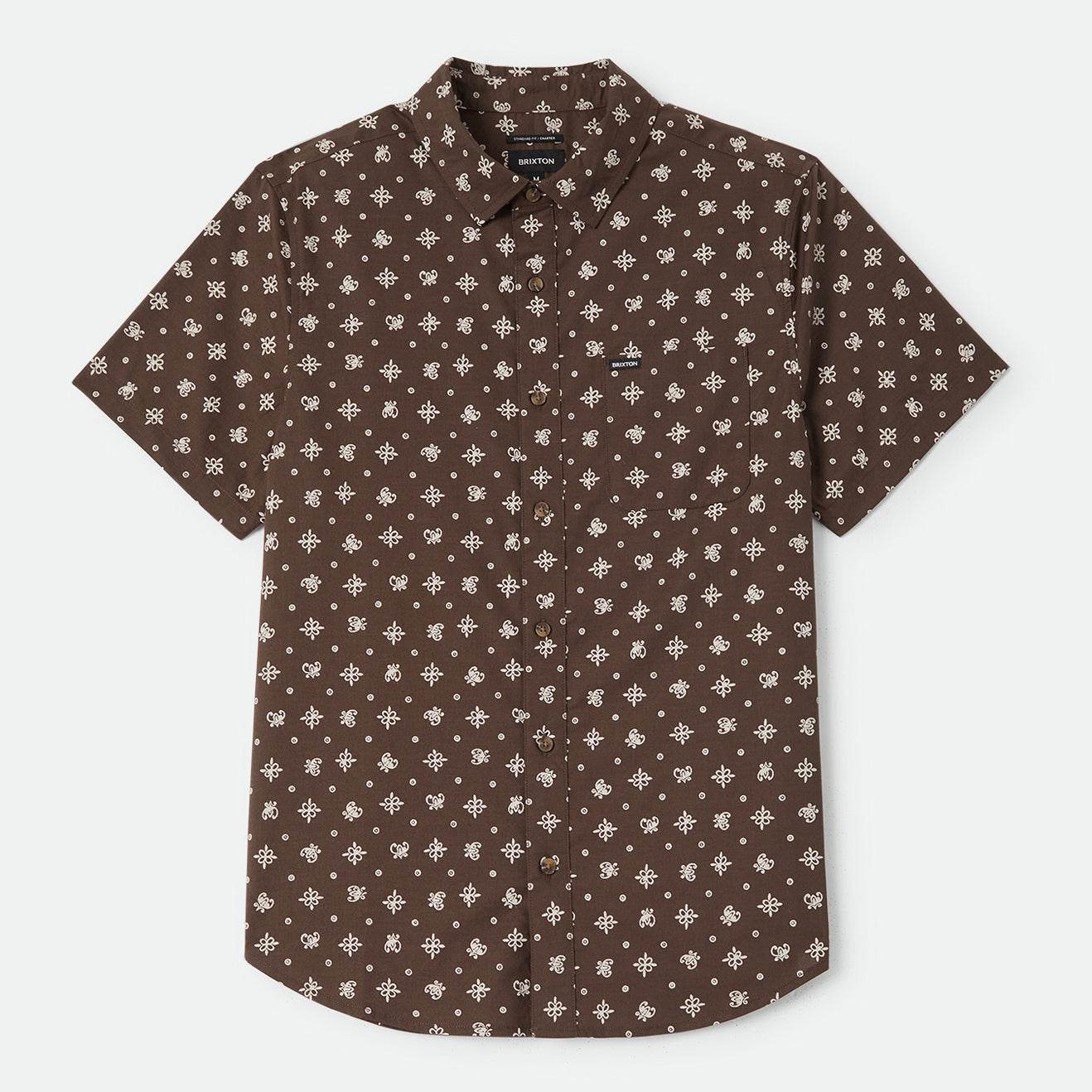 BRIXTON CHARTER SHORT SLEEVE BANDANA SHIRT