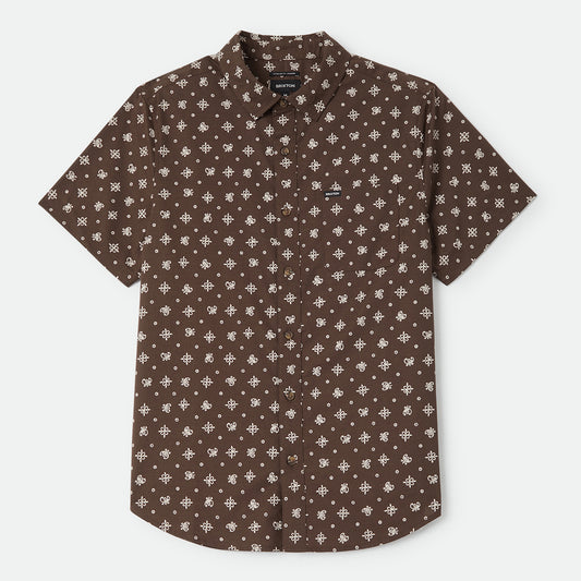 BRIXTON CHARTER SHORT SLEEVE BANDANA SHIRT