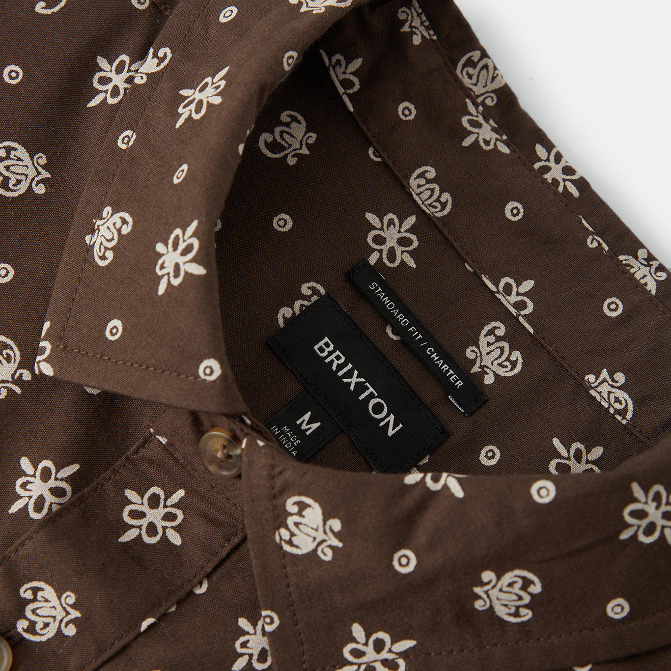 BRIXTON CHARTER SHORT SLEEVE BANDANA SHIRT