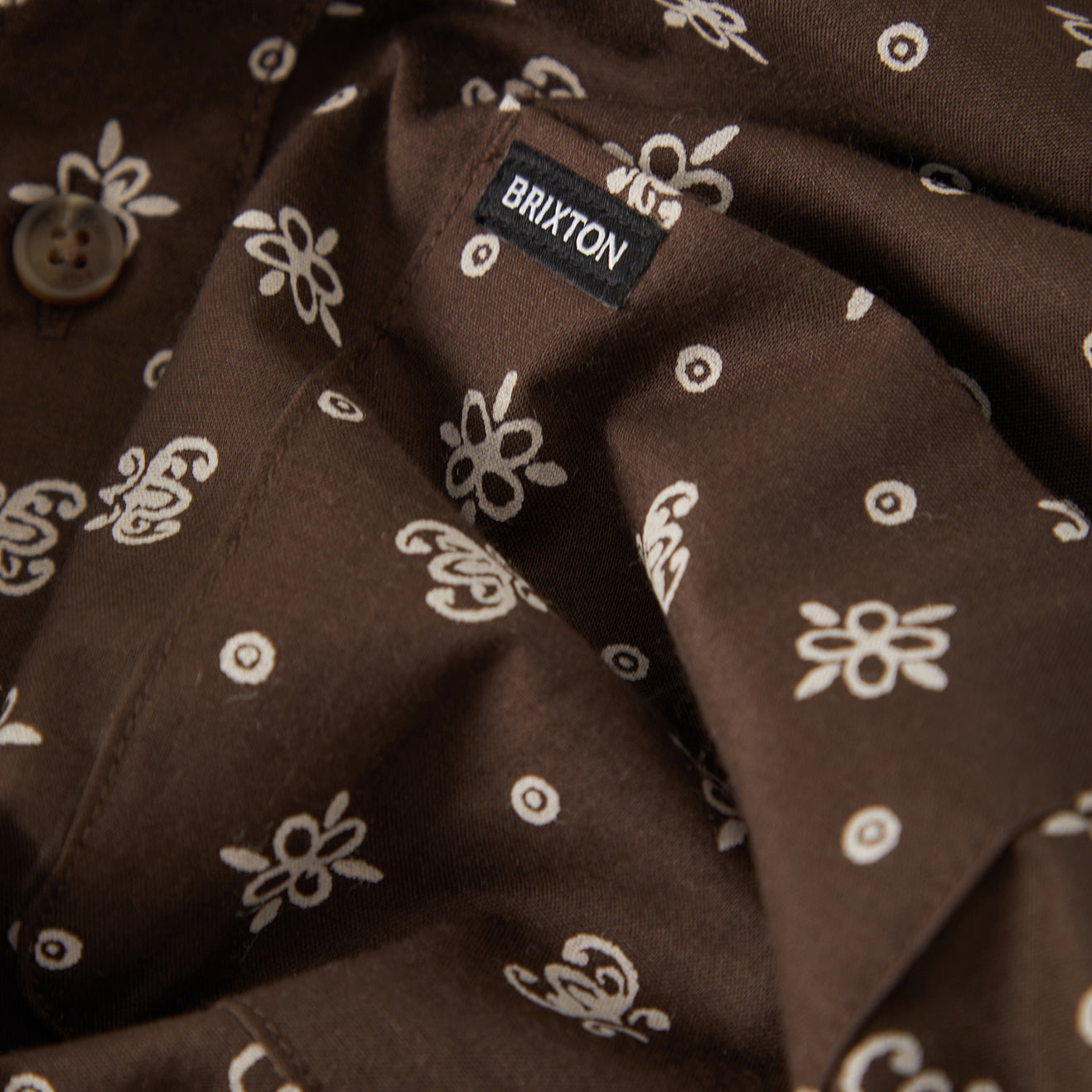 BRIXTON CHARTER SHORT SLEEVE BANDANA SHIRT