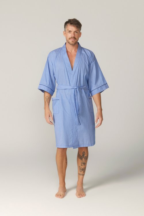 CONTARE STRIPE KIMONO GOWN