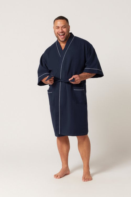 CONTARE COTTON WAFFLE BATHROBE