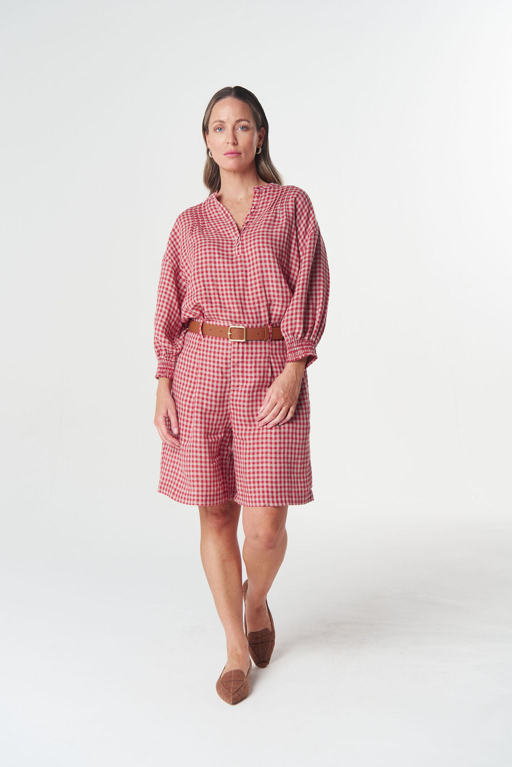 GOONDIWINDI MAPLE MINI CHECK BLOUSE