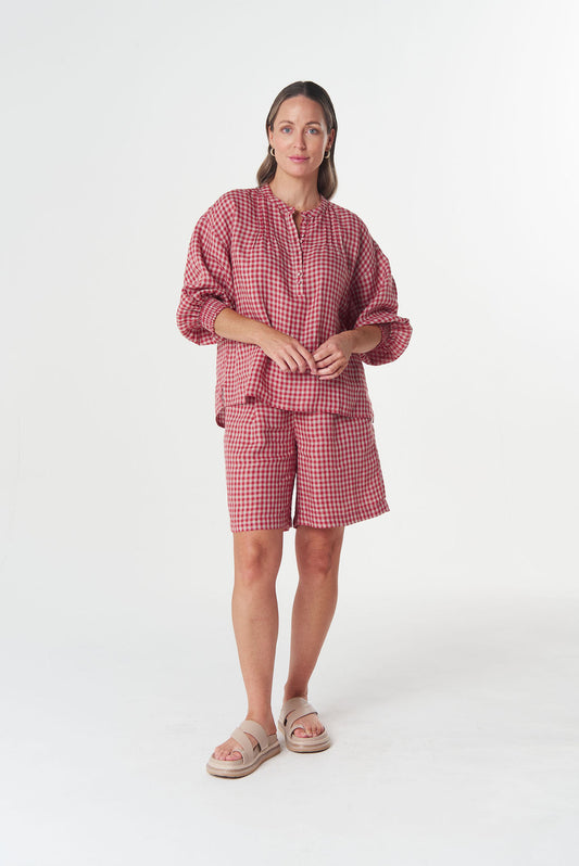 GOONDIWINDI MAPLE MINI CHECK BLOUSE