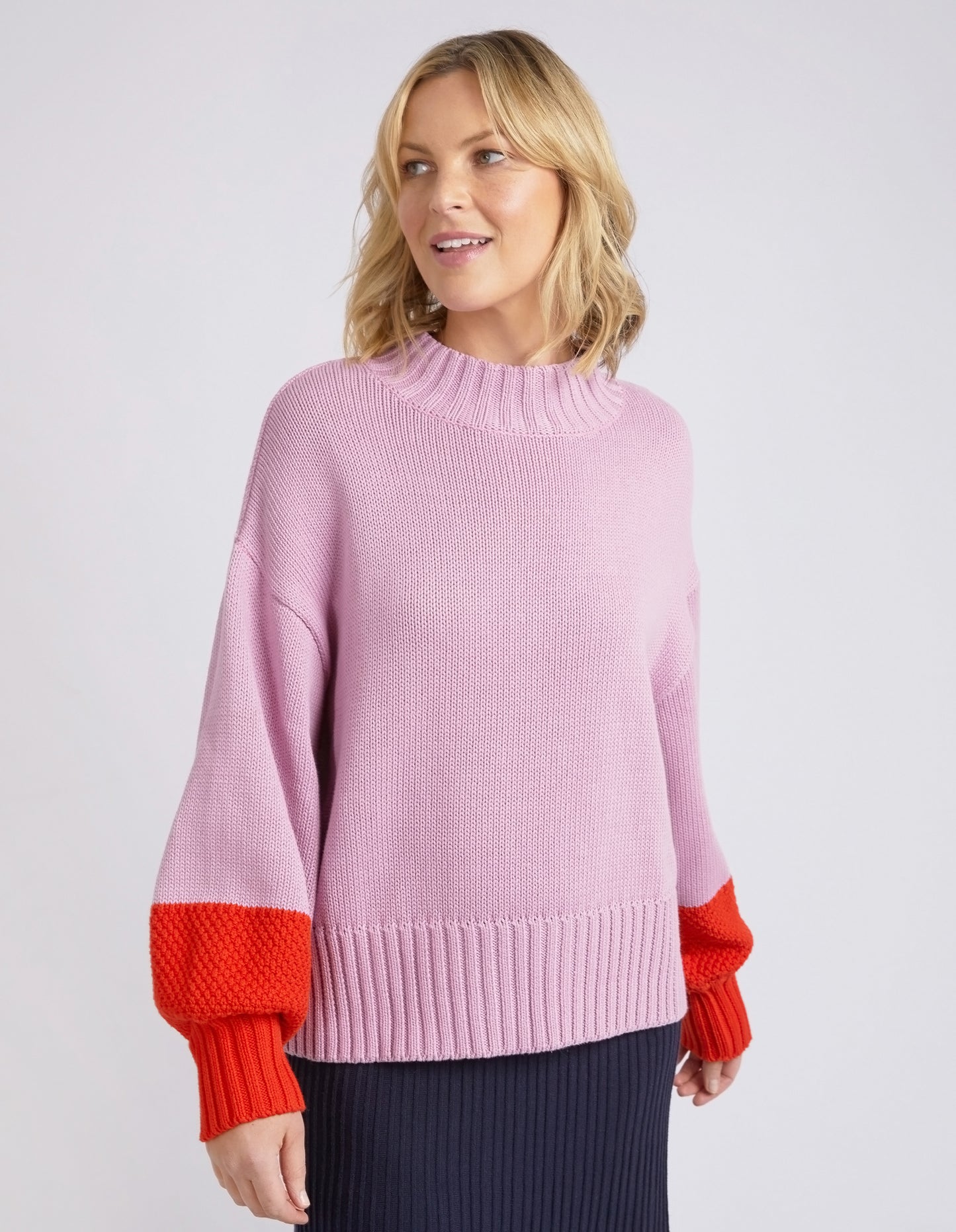 ELM LOUIE MOCK NECK KNIT