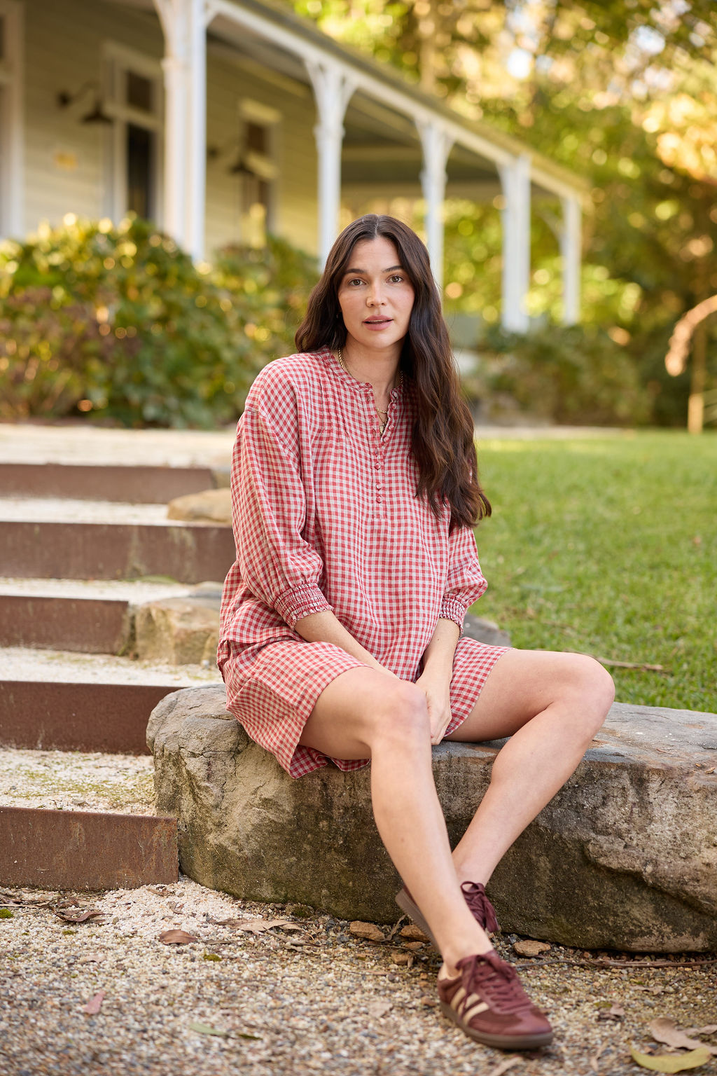 GOONDIWINDI MAPLE MINI CHECK BLOUSE