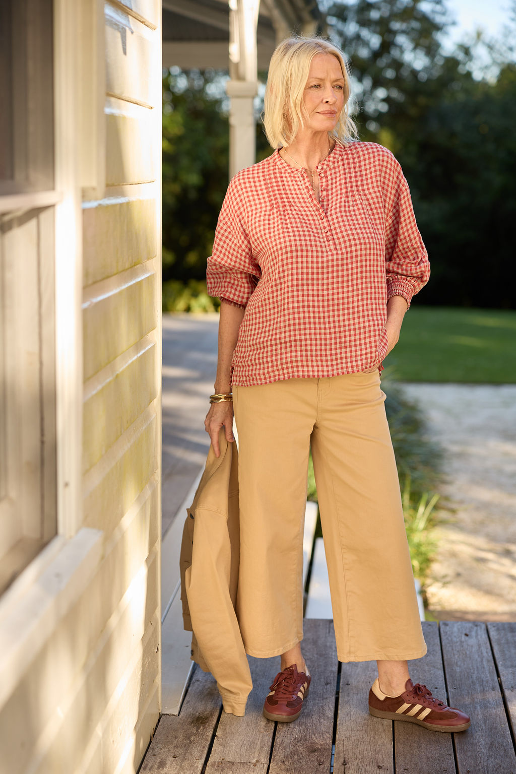 GOONDIWINDI MAPLE MINI CHECK BLOUSE