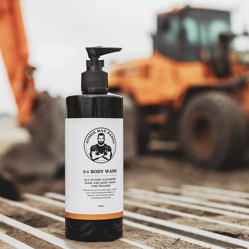 AUSSIE MAN HANDS 2:1 BODY WASH