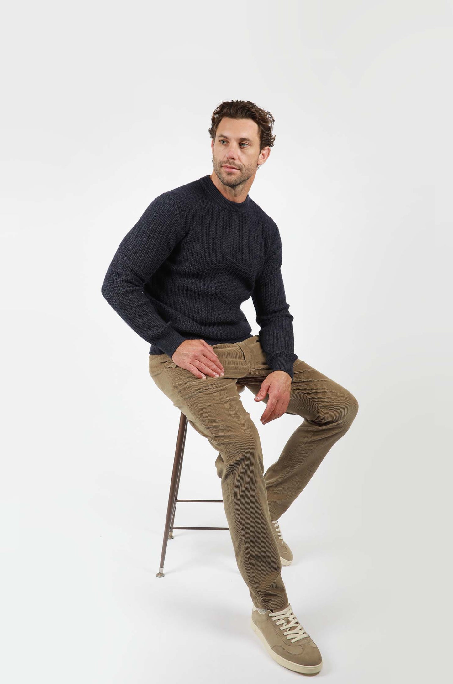 JAMES HARPER CHUNKY RIB CREW JUMPER