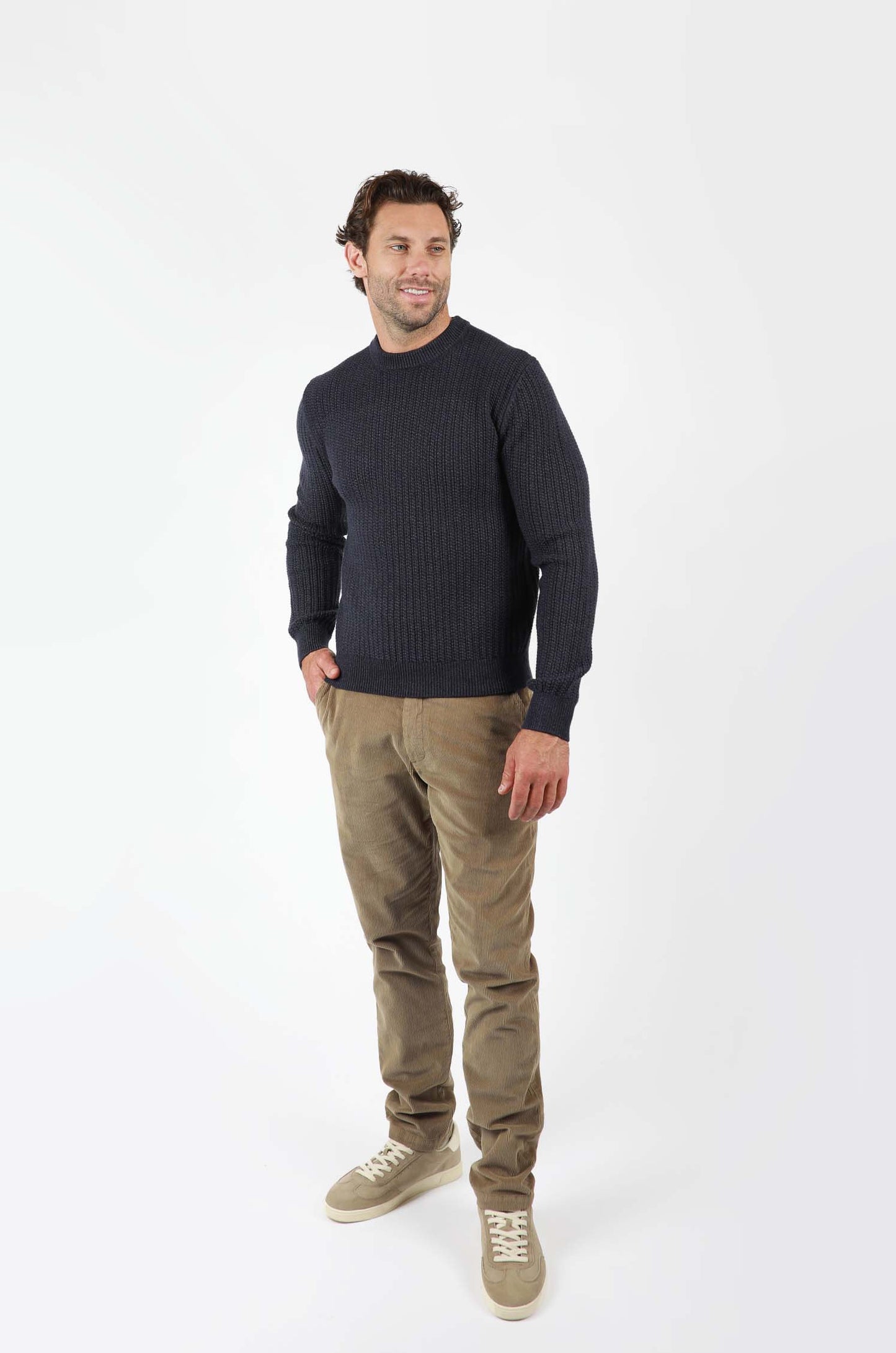 JAMES HARPER CHUNKY RIB CREW JUMPER
