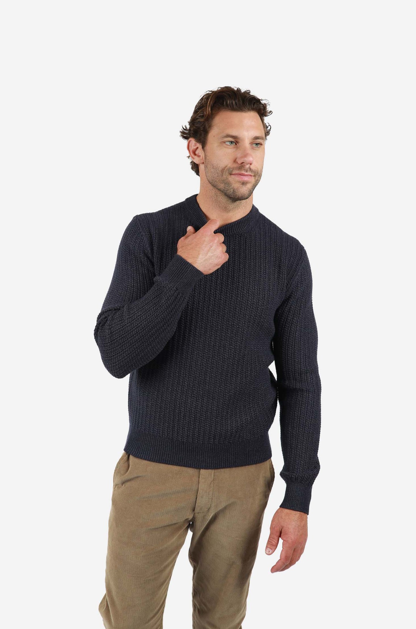 JAMES HARPER CHUNKY RIB CREW JUMPER