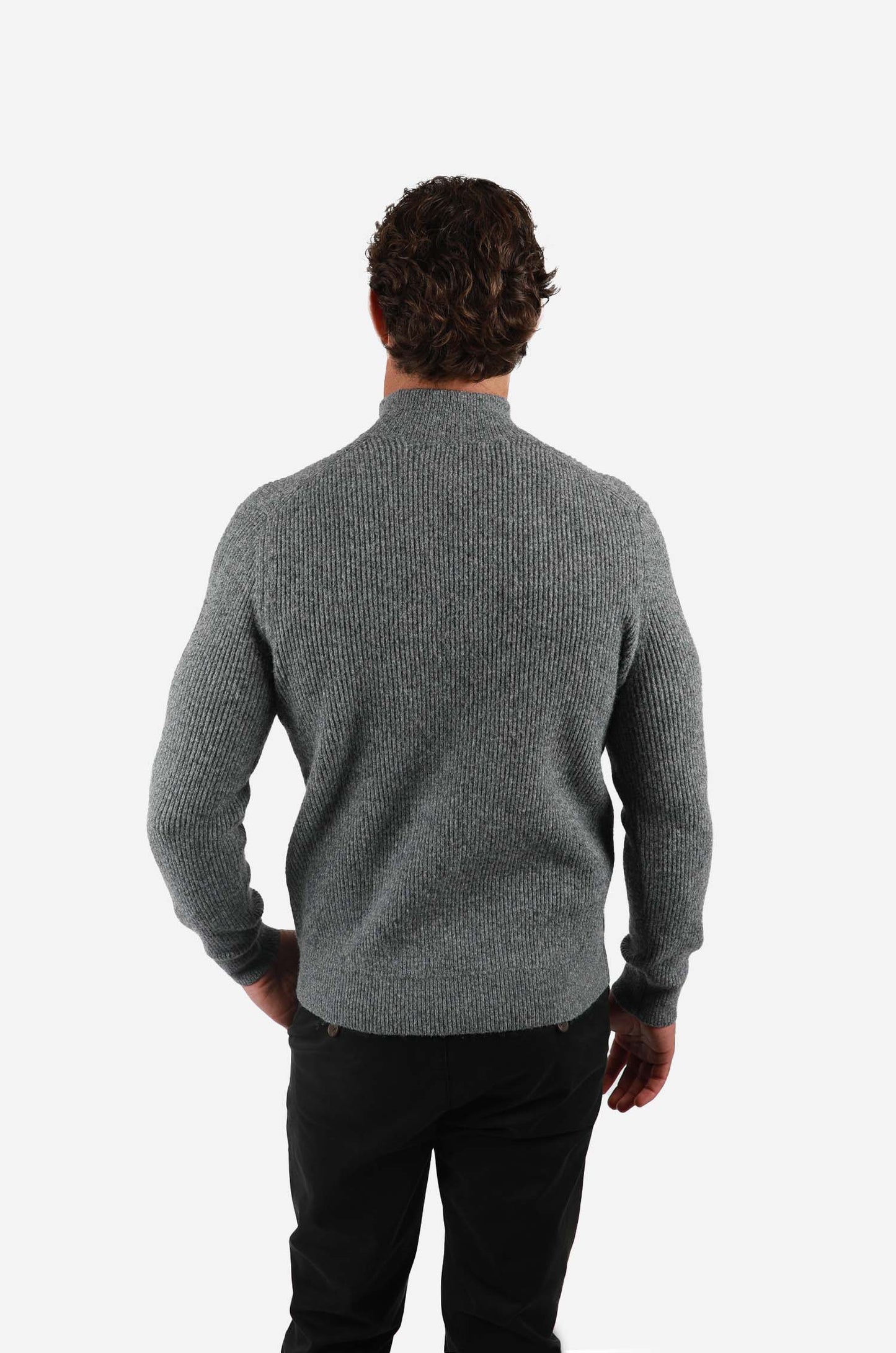 JAMES HARPER RIBBED 1/4 ZIP JUMPER