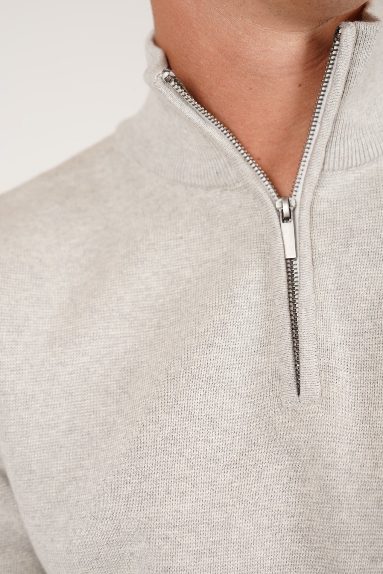 JAMES HARPER 1/4 ZIP MARLE KNIT