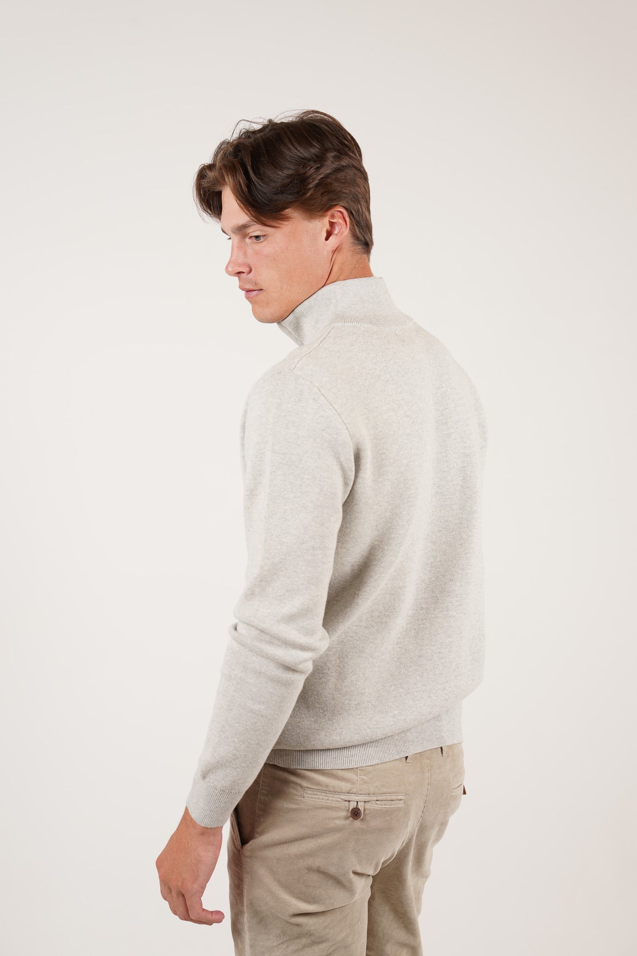 JAMES HARPER 1/4 ZIP MARLE KNIT