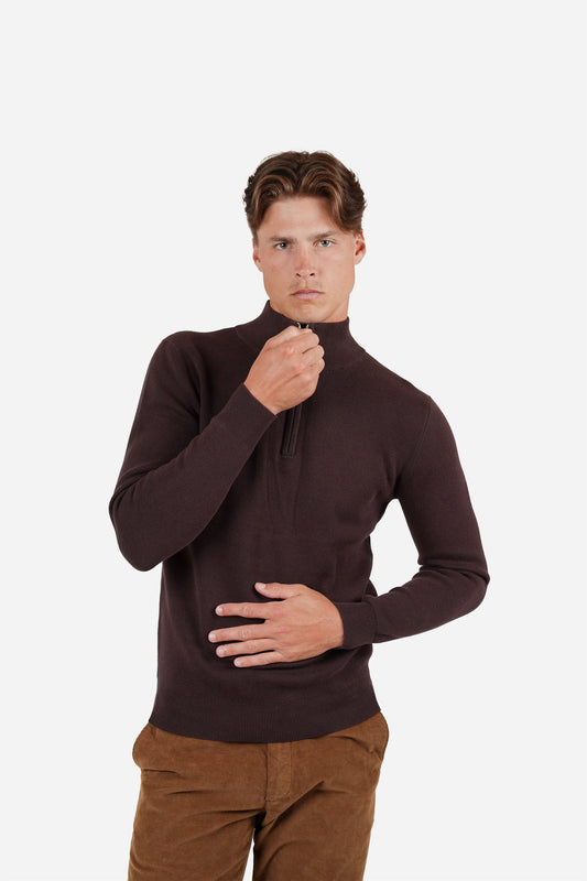 JAMES HARPER 1/4 ZIP MARLE KNIT