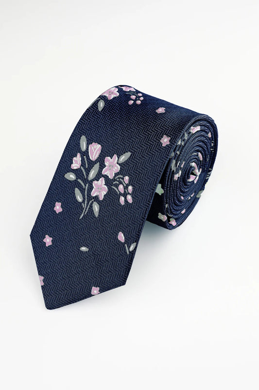 JAMES HARPER SCATTERED FLORAL TIE
